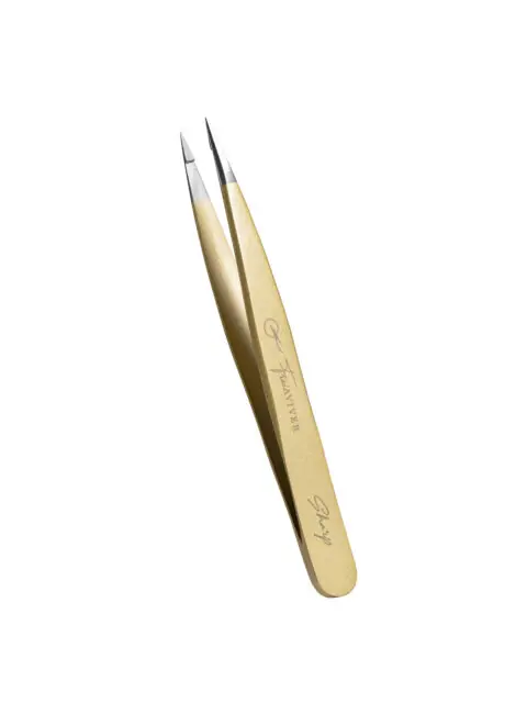 FreiAVIVER ПИНЦЕТ ДЛЯ БРОВЕЙ И РЕСНИЦ ТОЧЕЧНЫЙ Sharp золотой