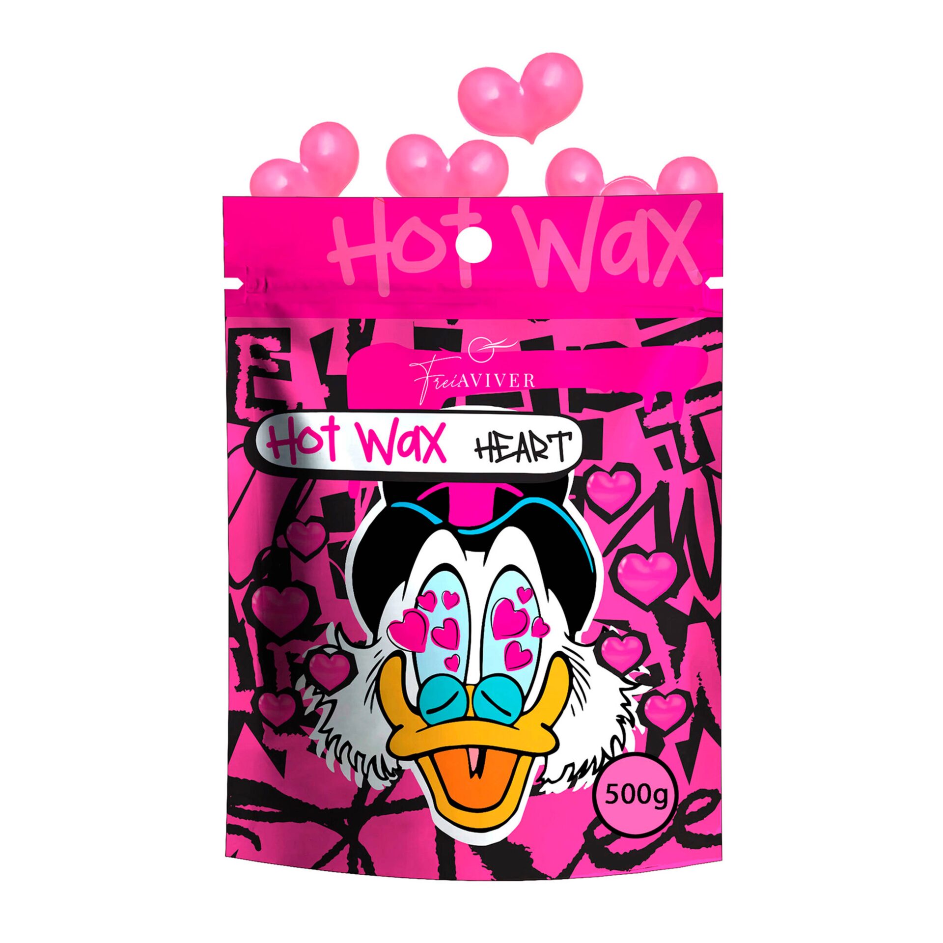 FreiAVIVER ВОСК ДЛЯ ДЕПИЛЯЦИИ БРОВЕЙ И ЛИЦА Hot Wax 500 ГР розовый в форме сердец