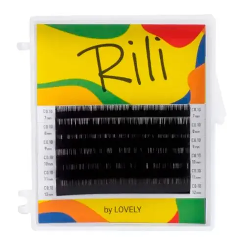 Rili РЕСНИЦЫ ЧЕРНЫЕ 6 линий C 0.1 MIX 4-6 мм