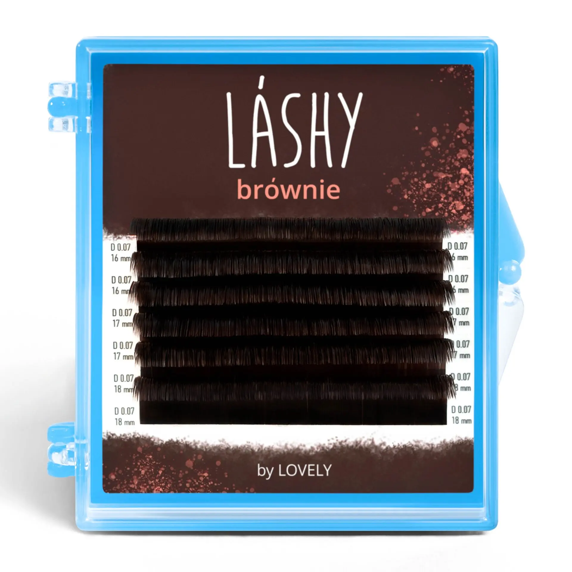 LASHY Brownie РЕСНИЦЫ ТЕМНО-КОРИЧНЕВЫЕ 6 линий MIX