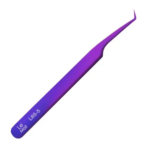 Le Maitre ПИНЦЕТ ПРОФЕССИОНАЛЬНЫЙ “Expert” BLUE-PURPLE тип L 65 5 мм