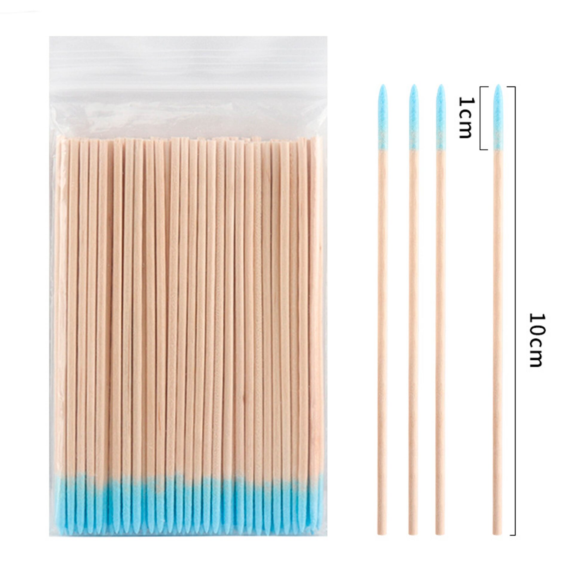 Micro Sticks деревянные палочки с ваткой 10 см односторонние 100 шт