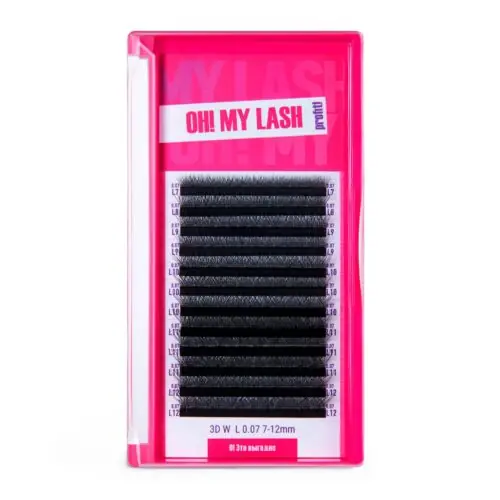 OH! MY LASH Ресницы черные в пучках 3D W 12 линий MIX