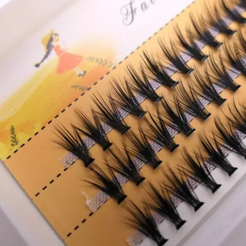 False eyelash пучковые ресницы легкие лучики 30D 3 линии
